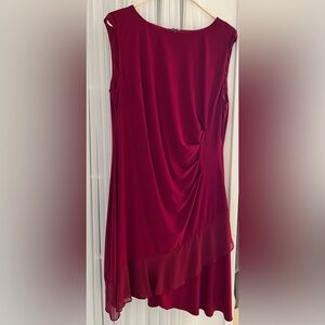 Beautiful, sleeveless Cranberry colored dress. Size 16 ￼
